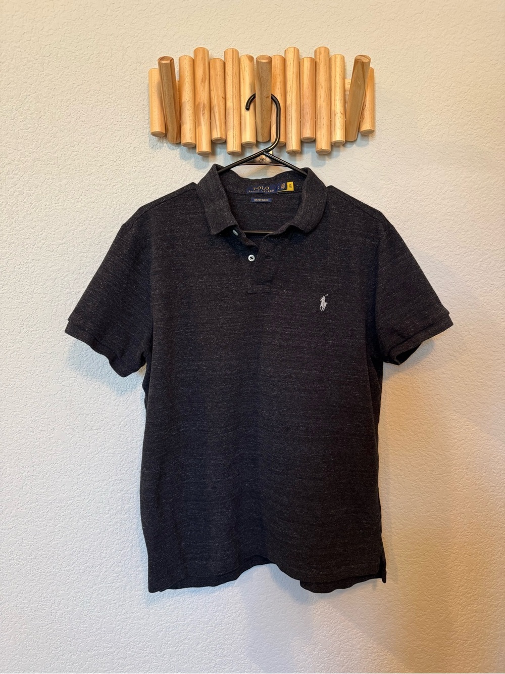 Polo Ralph Lauren Dark Gray Polo Shirt | Men’s Essential - Picture 2 of 8